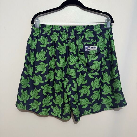 trunks surf and swim co Mens XL Sea Turtle Swim Trunks Preppy Coastal Resort - Picture 4 of 7